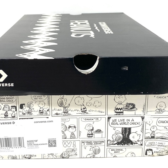 Converse Chuck Taylor All Star Peanuts Snoopy High Red Men’s Size Canvas A02573F - Picture 9 of 10